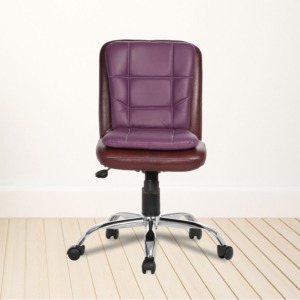 ML-546-THE LIBRANEJAR LB WORKSTATION CHAIR BROWN AND PURPLE