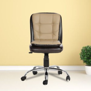 THE LIBRANEJAR LB WORKSTAION CHAIR BROWN AND ALMOND