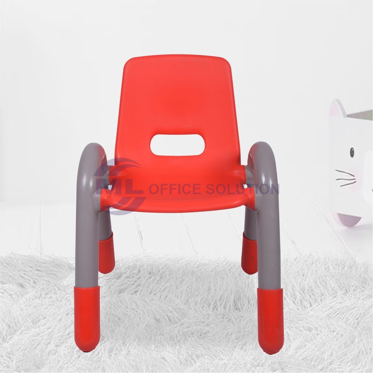 ML-218 THE VOLVER ENGINEERING PLASTIC KIDS CHAIR RED