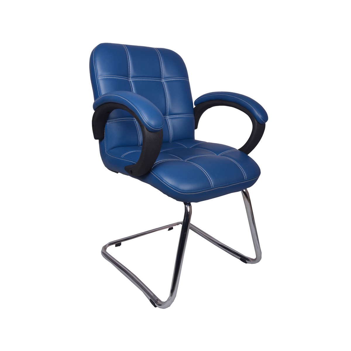 ML-0166 THE AZUL LOW BACK VISITOR CHAIR IN BLUE - Image 3