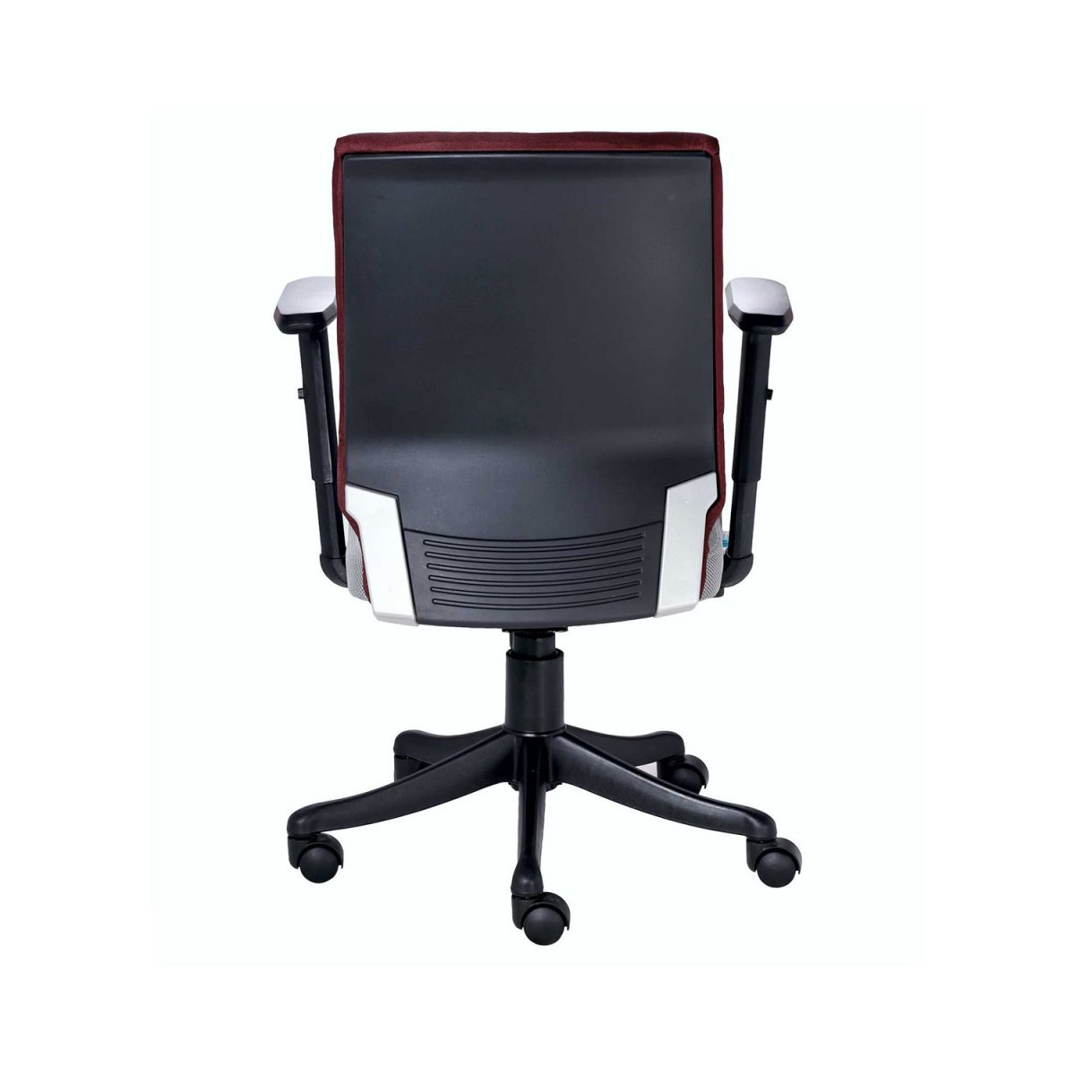 ML-726-Nogris Medium Back Chair In Grey And  Maroon Color - Image 4