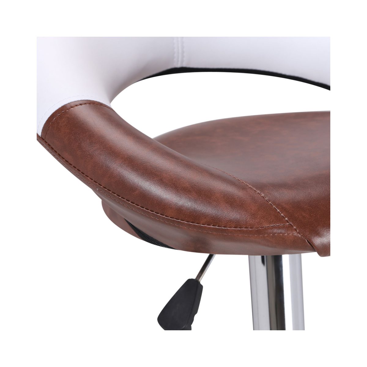 ML-747 THE OSCURE BAR STOOL IN DARK TAN AND WHITE COLOR - Image 2