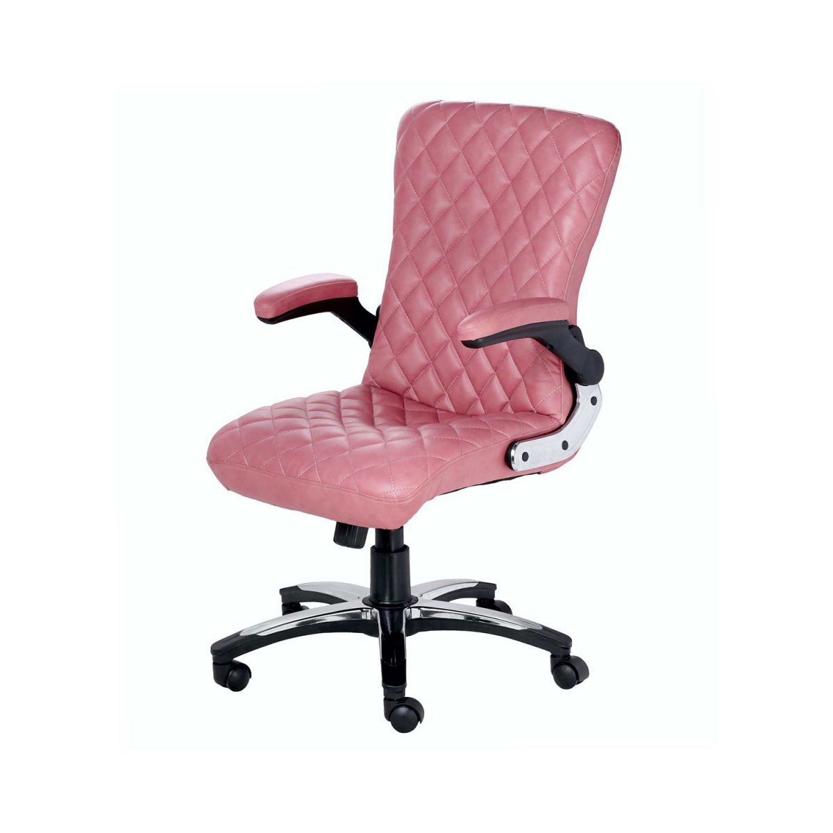 ML-707-Semi Designer Executive Chair In Dark Pink - Image 2