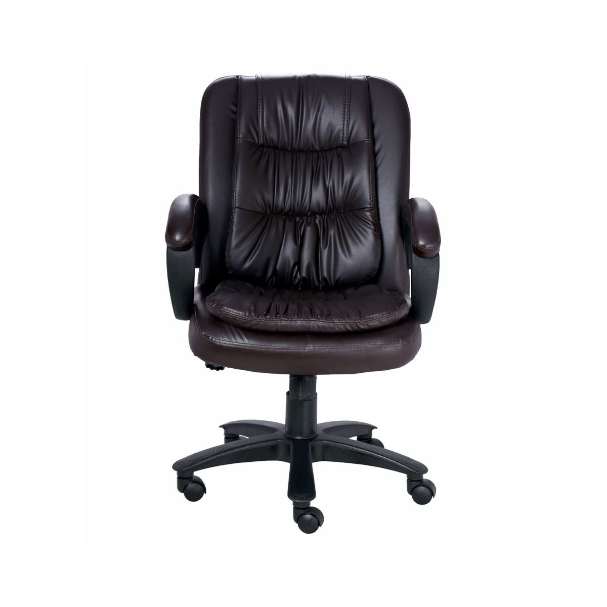 ML-724-Extra Cushion Garrura Mid-Back Brown Executive Office Visitor chair - Image 2