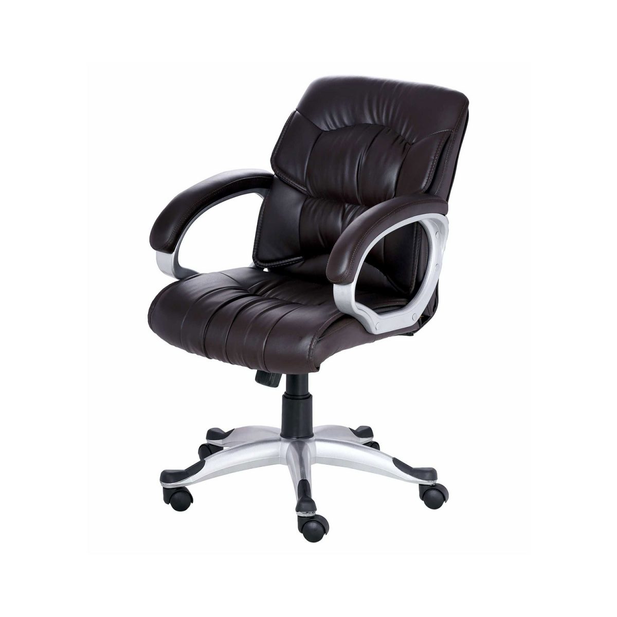 ML-722-THE SIMPLEPIEL MEDIUM BACK CHAIR IN BROWN COLOR - Image 4