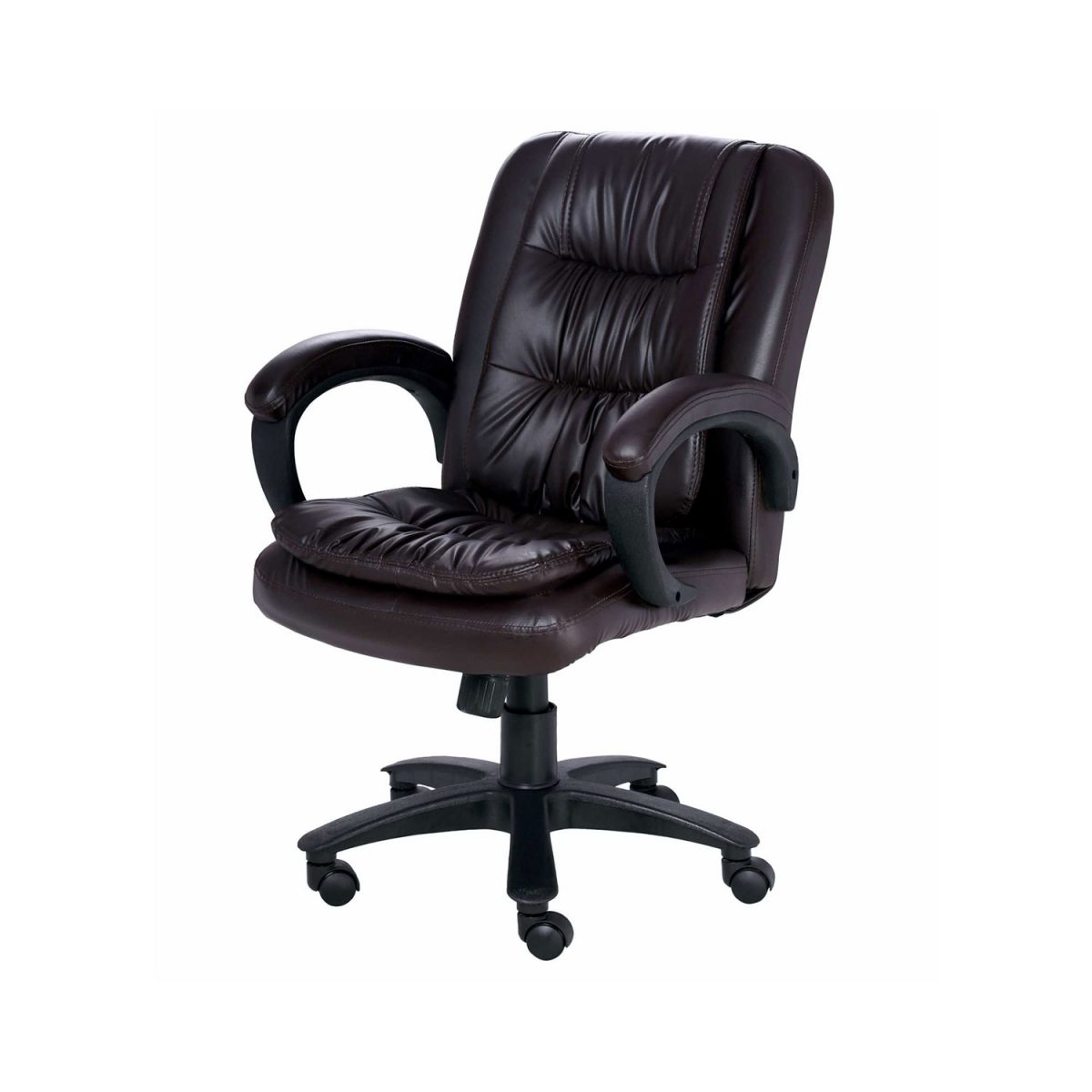 ML-724-Extra Cushion Garrura Mid-Back Brown Executive Office Visitor chair - Image 3