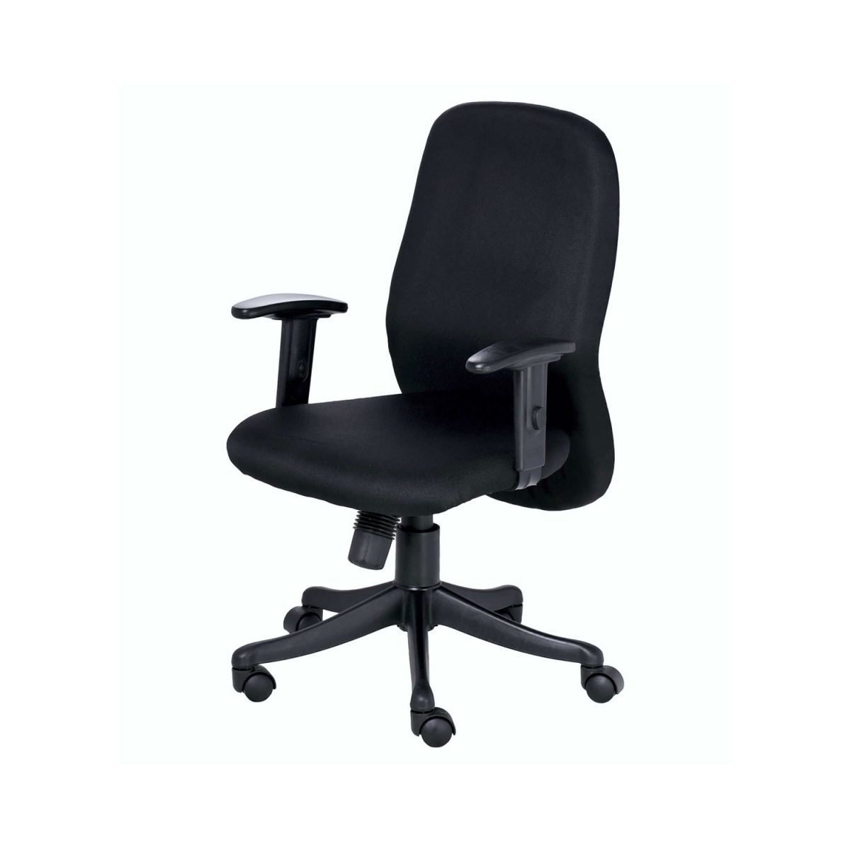 ML-725-THE ESPUMA MEDIUM BACK CHAIR IN BLACK COLOR - Image 3
