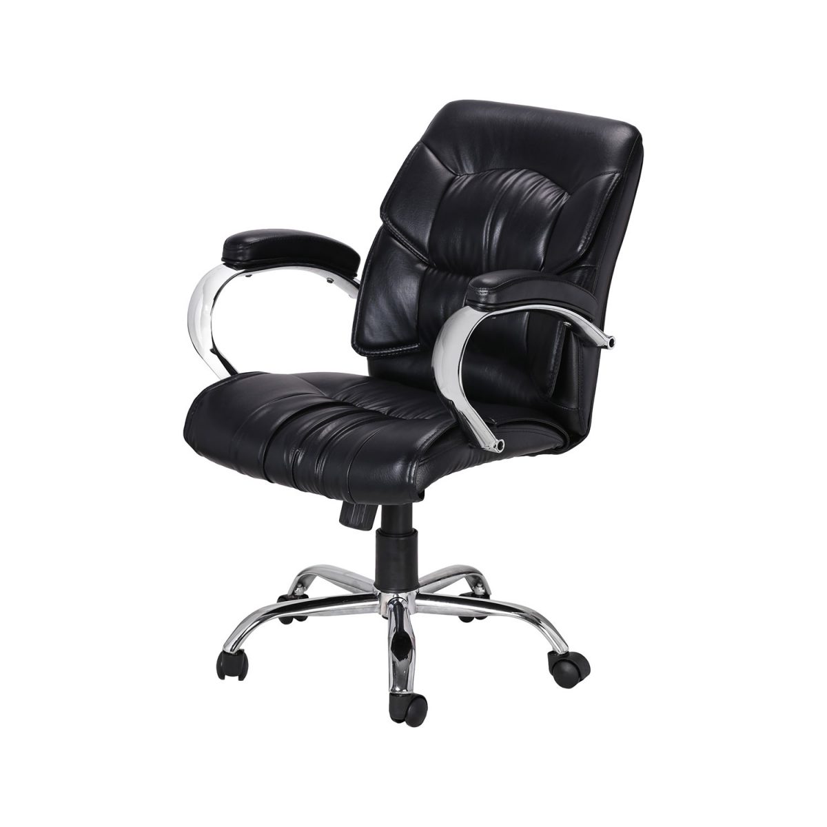 ML-728-THE SIMPLEPIEL MB BLACK CHAIR IN STEEL HANDLE - Image 4