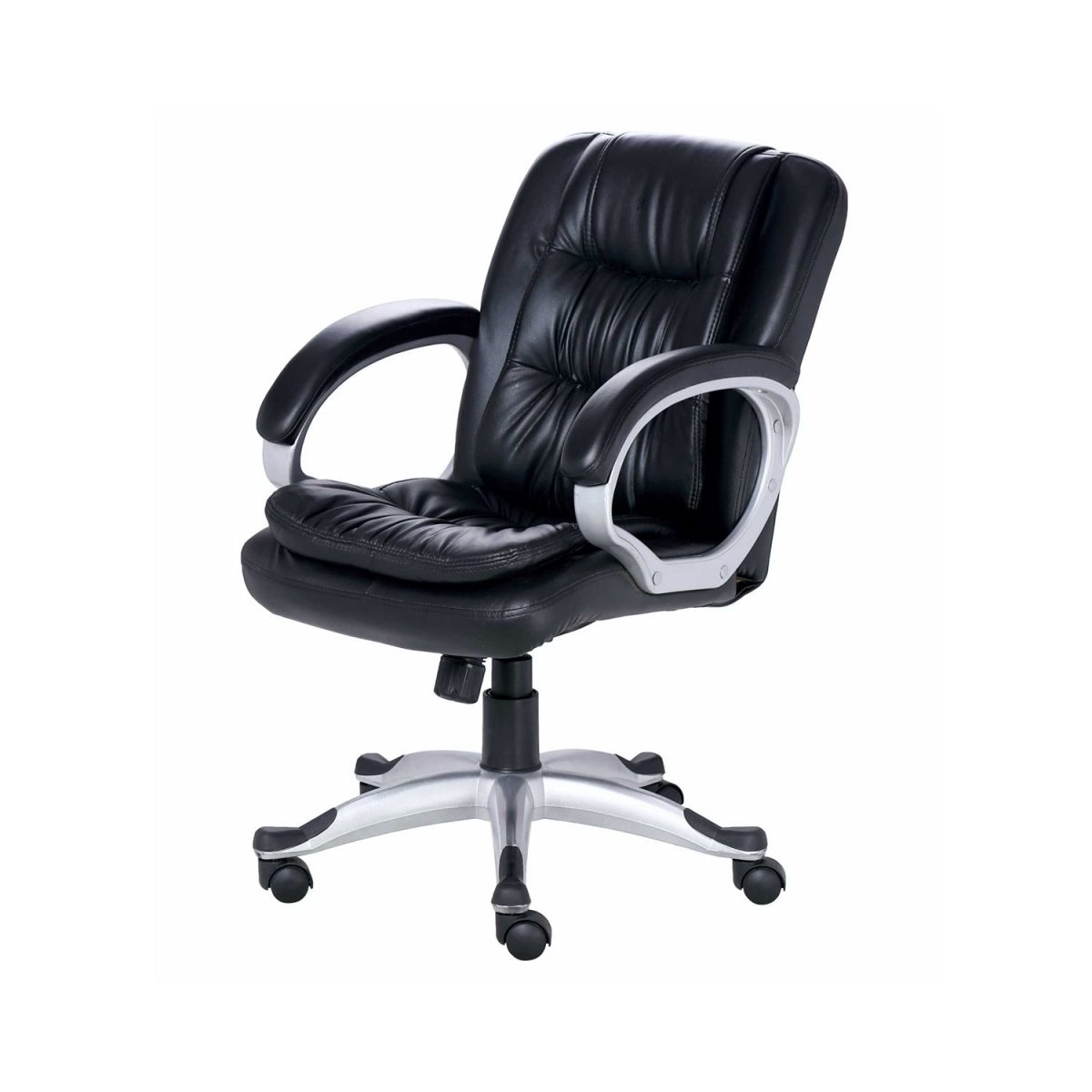 ML-720-GARRURA MEDIUM BACK CHAIR IN BLACK COLOR - Image 5