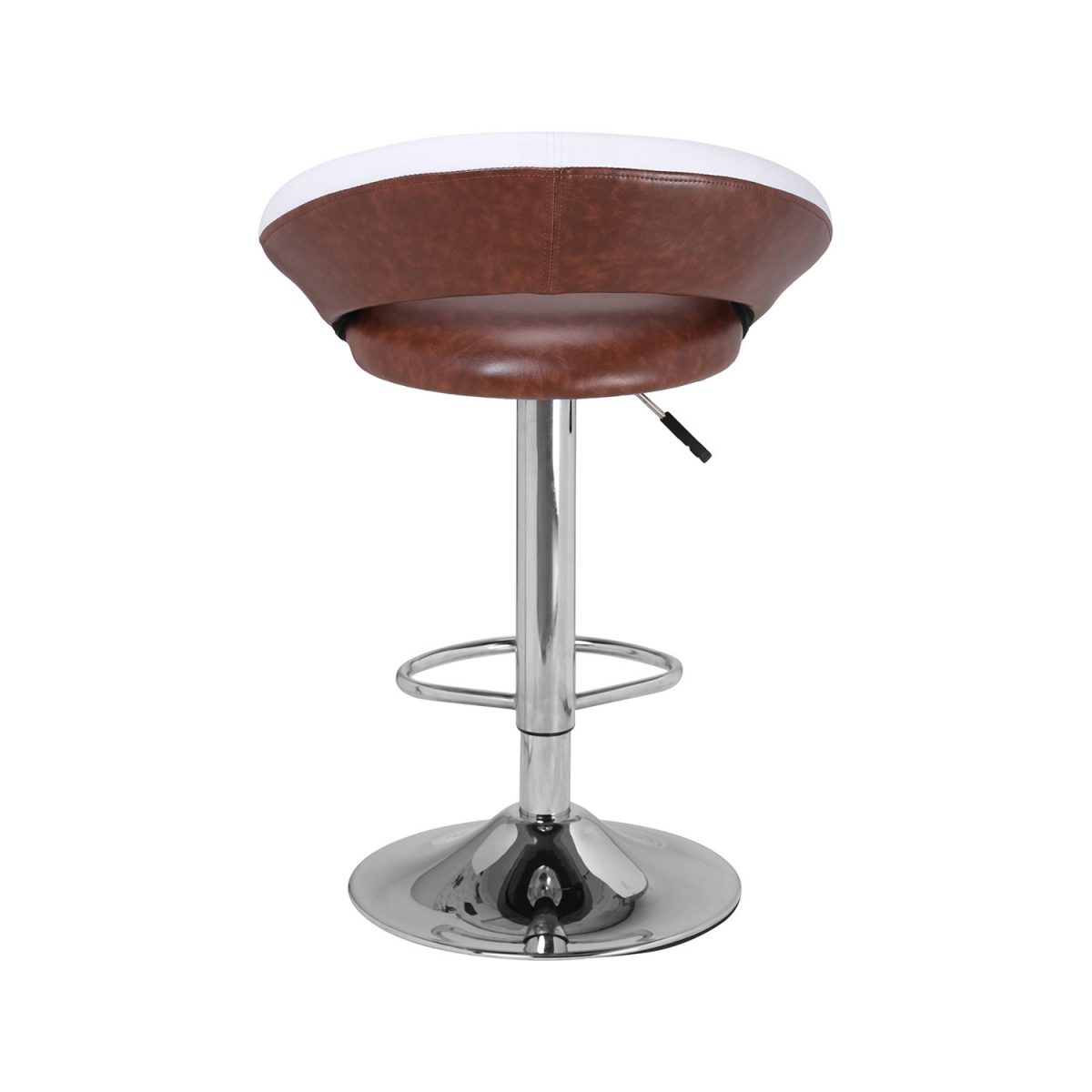 ML-747 THE OSCURE BAR STOOL IN DARK TAN AND WHITE COLOR - Image 5