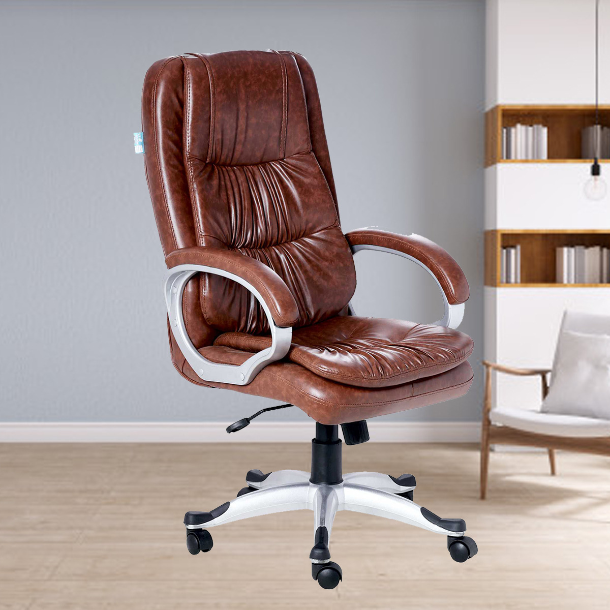 ML-708-Arruga Executive High Back Chair In Designer Dark Brown Color