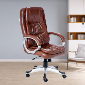 ML-708-Arruga Executive High Back Chair In Designer Dark Brown Color