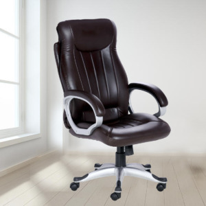 ML-715-The Dobleido Executive High Back Chair In Brown Color