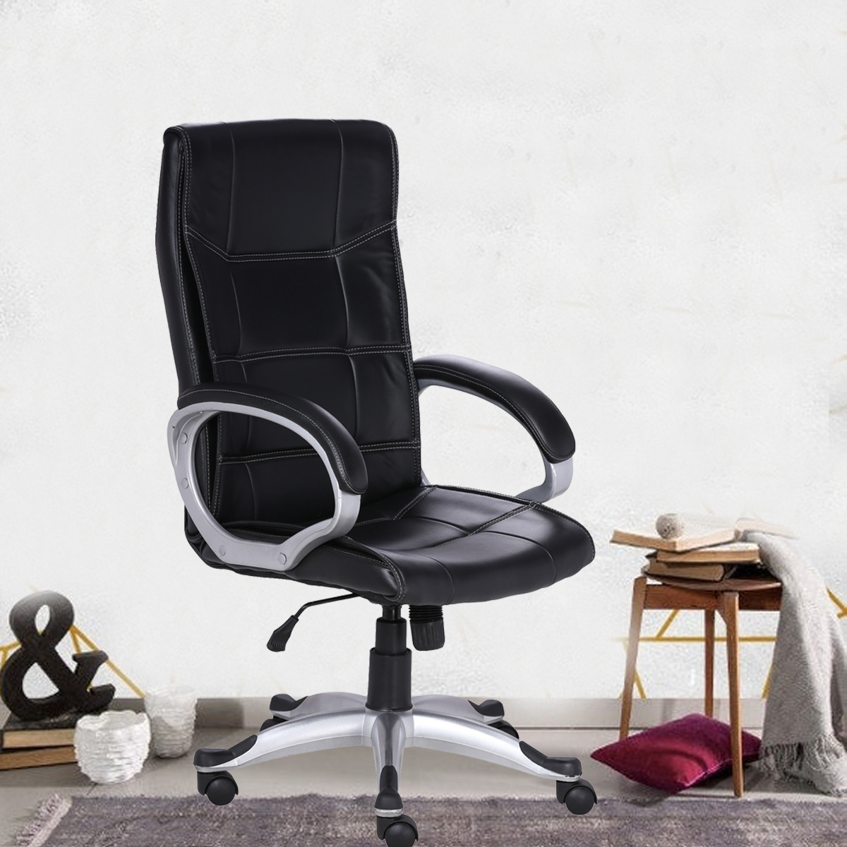 ML-719-Costura Executive HB Chair In Black Color