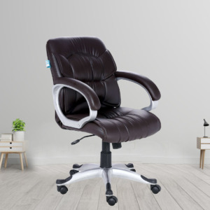 ML-722-THE SIMPLEPIEL MEDIUM BACK CHAIR IN BROWN COLOR