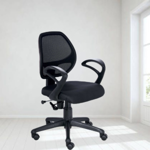 ML-723-THE PROVO LOW BACK MESH CHAIR IN BLACK COLOR
