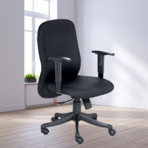 ML-725-THE ESPUMA MEDIUM BACK CHAIR IN BLACK COLOR