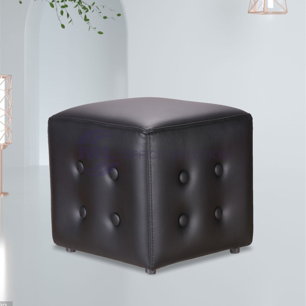 ML-741-THE PLAZO SQUARE BIG PUFFY IN BLACK COLOR