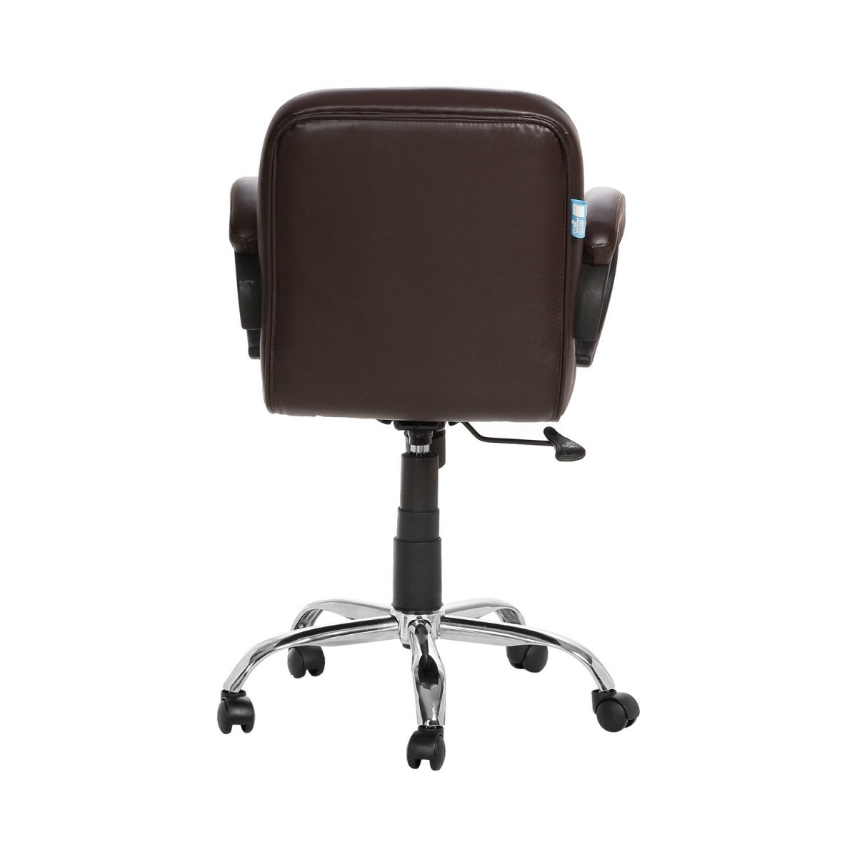 ML-537-Leather Brown Low Back Acabado Workstation chair - Image 2