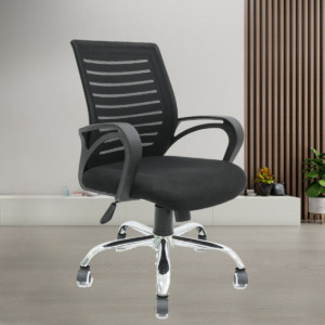 ML-803-Mesh Black Mid Back Avion Office Chair