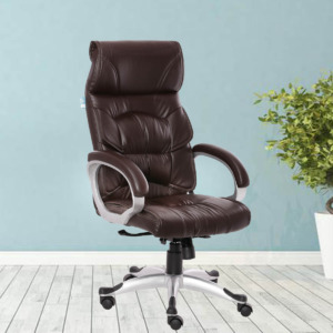 ML-917-Leather Doblepiel Executive High Back Brown Color