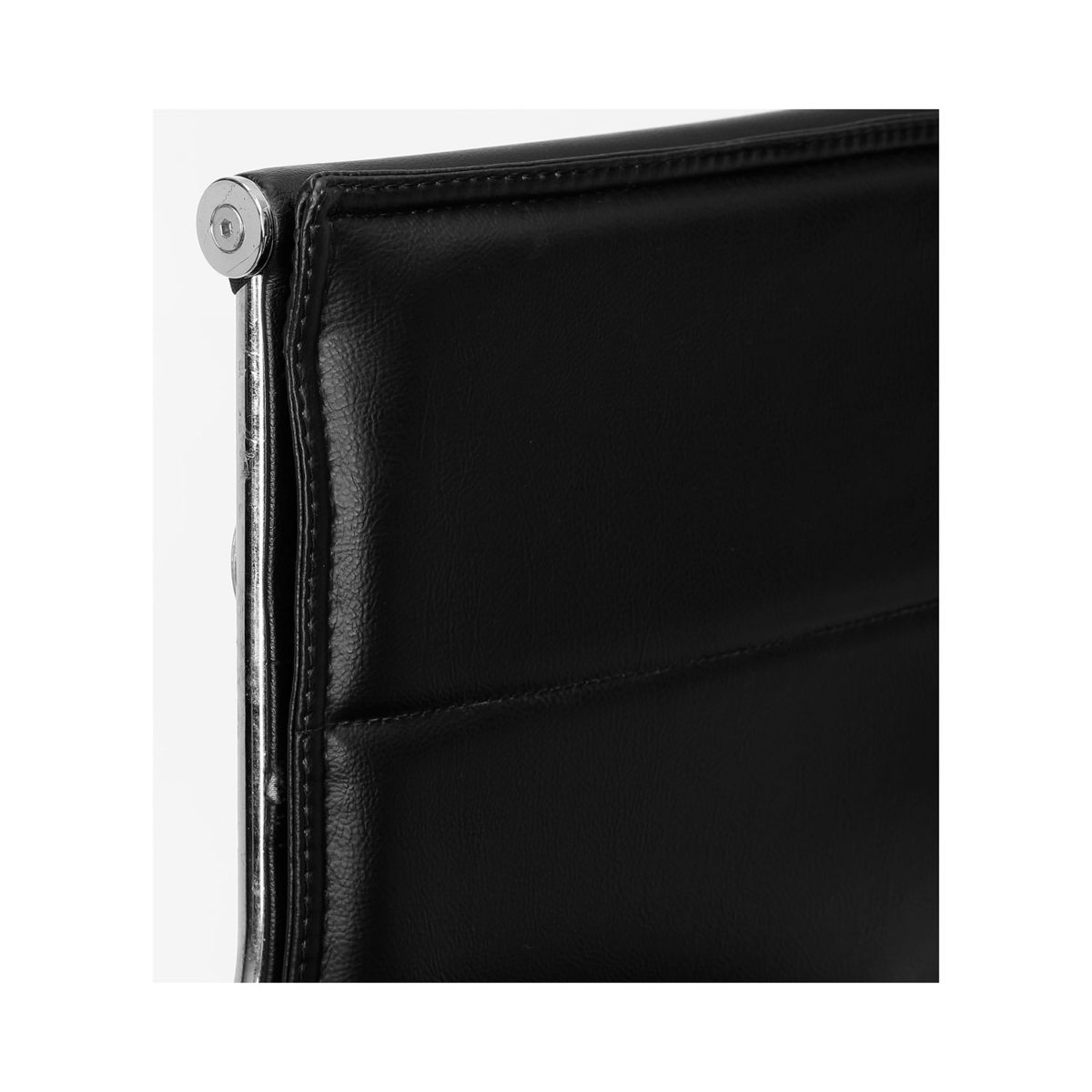 ML-1001-Plain Soft Padding Black Leatherette Sleek Executive Chair - Image 5