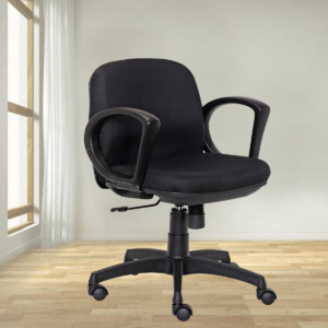 ML-1026-Black Fabric Low Back Crepe Executive Chair