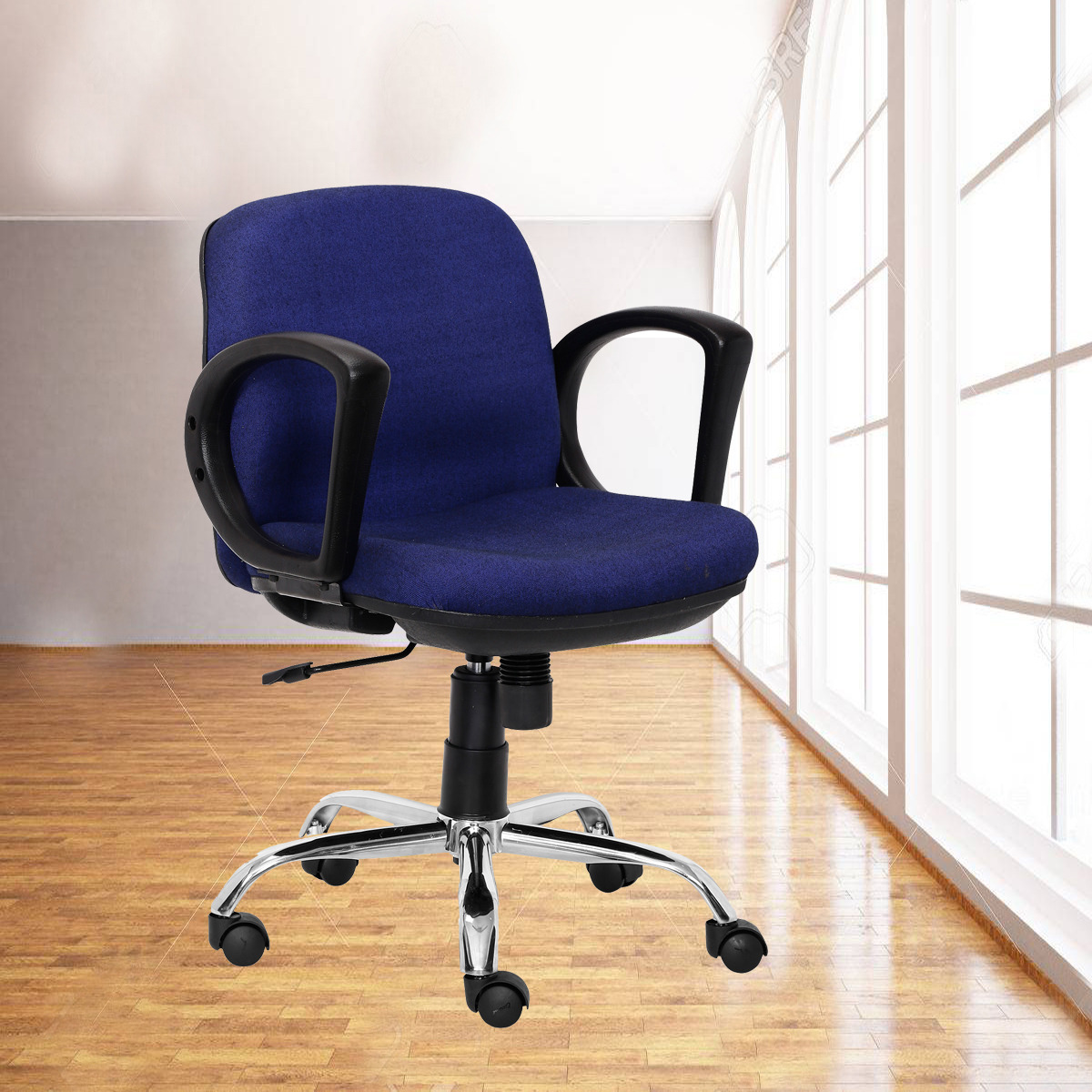 ML-1031-VISITOR CHAIR IN BLUE COLOR