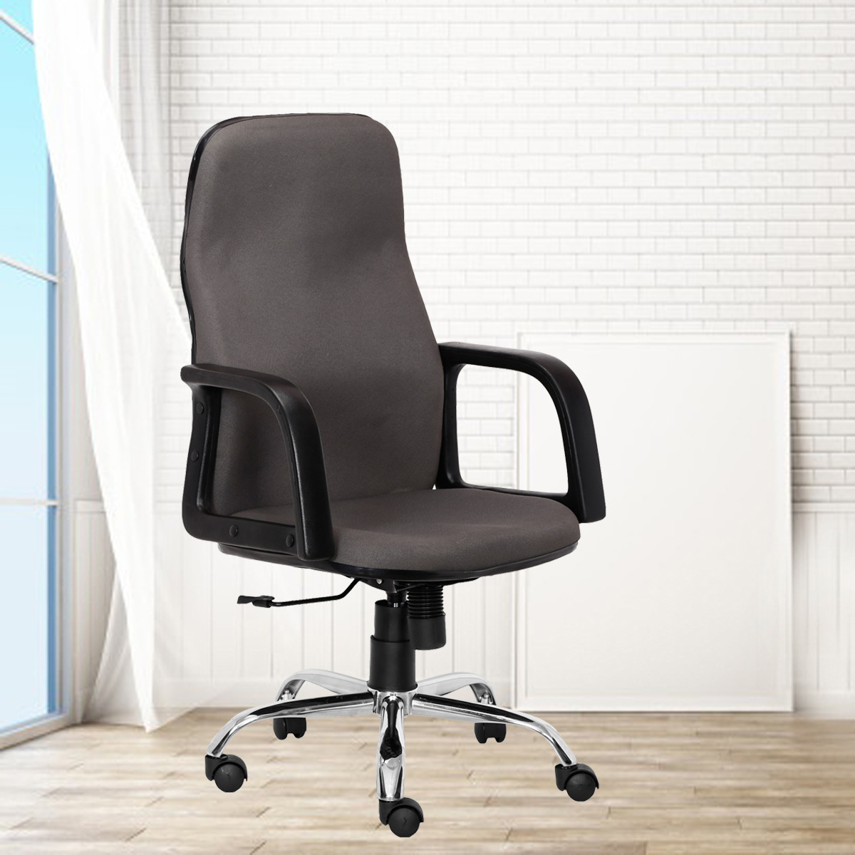 ML-1037 FABRIC EXECUTIVE CHAIR IN BROWN COLOR
