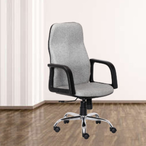 ML-1038-Padded Fabric Executive Chair In Light Grey Color