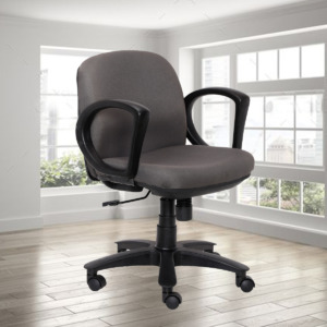 ML-1053-Cushioned Padded Fabric Low Back Workstation Chair
