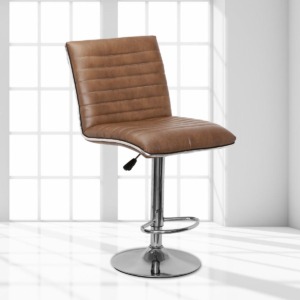 ML-1061-LEATHERETTE BAR STOOL IN BROWN COLOR