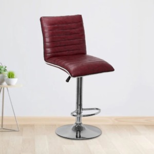 ML-1063-BAR STOOL WITH BACKREST IN BROWN COLOR