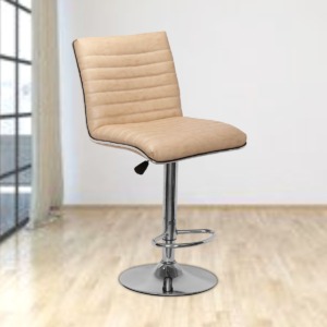 ML-1064-REVOLVING BAR STOOL IN BEIGE COLOR