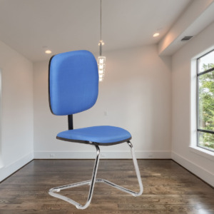 ML-1214 Computer Chair Without Armrest In Blue Fabric