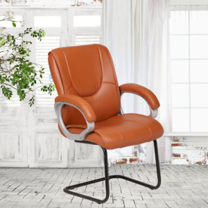ML-1215-MID BACK OFFICE CHAIR IN TAN COLOR