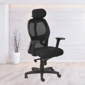 ML-1229 Black Mesh HB Director Chair With Neck Support