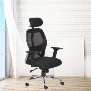 ML-1276-Mesh Executive High Back Chair In Black Color