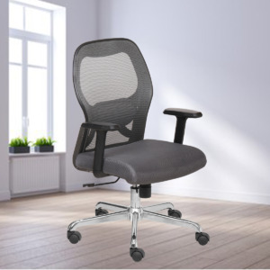 ML-1288-Adjustable Low Back Office Chairs In Black Leather