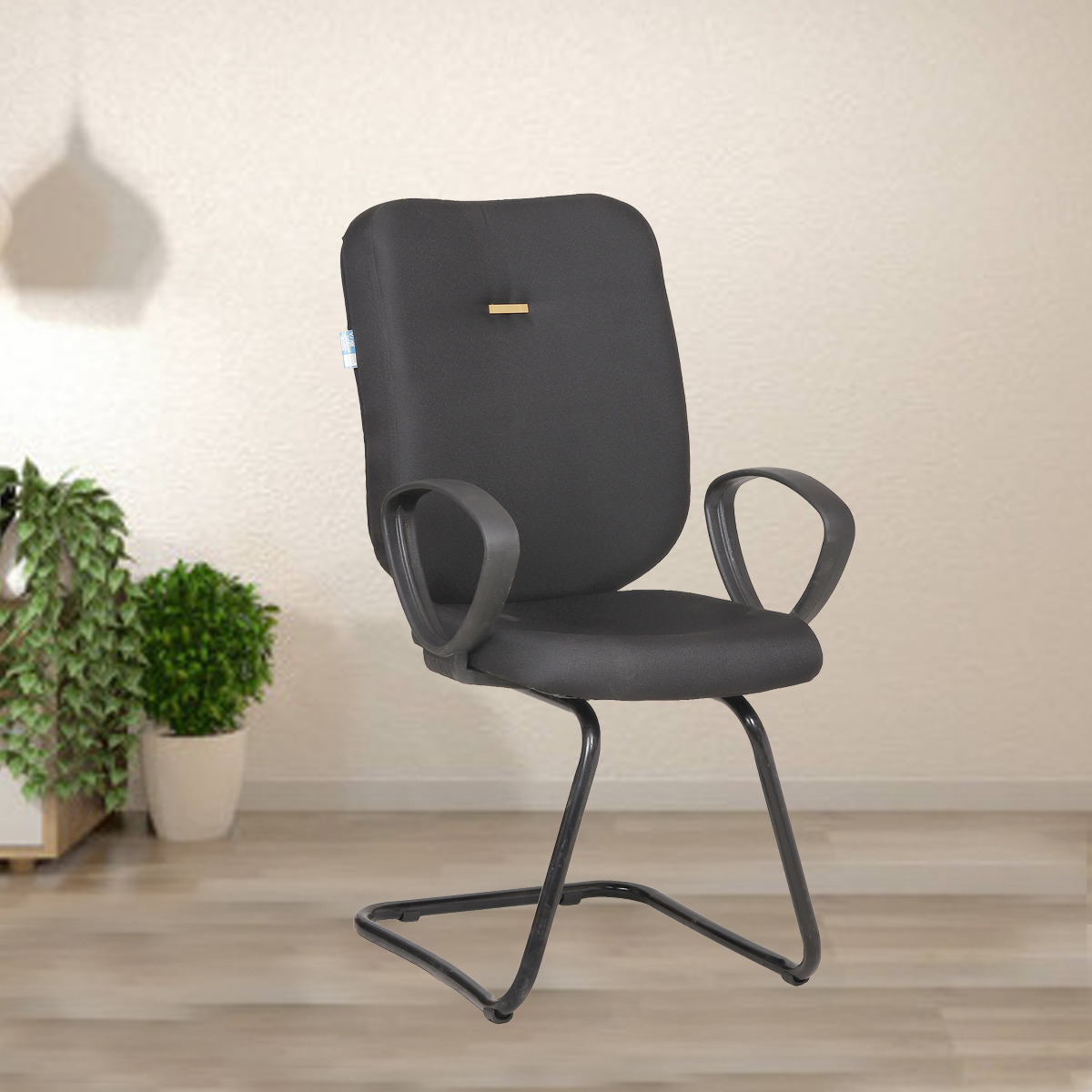ML-1290-MEDIUM BACK VISITOR OFFICE CHAIR IN BLACK