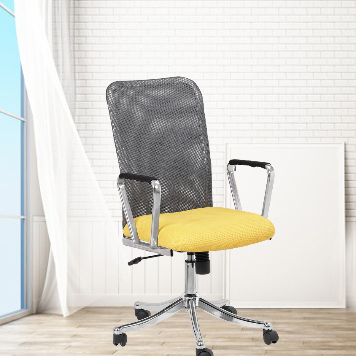 ML-1313-Dual Color Mesh Fabric Office Visitor Chair 
