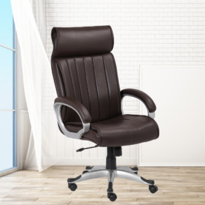 ML-1317-High Back Head Support Stylish Brown Office Executive Chair