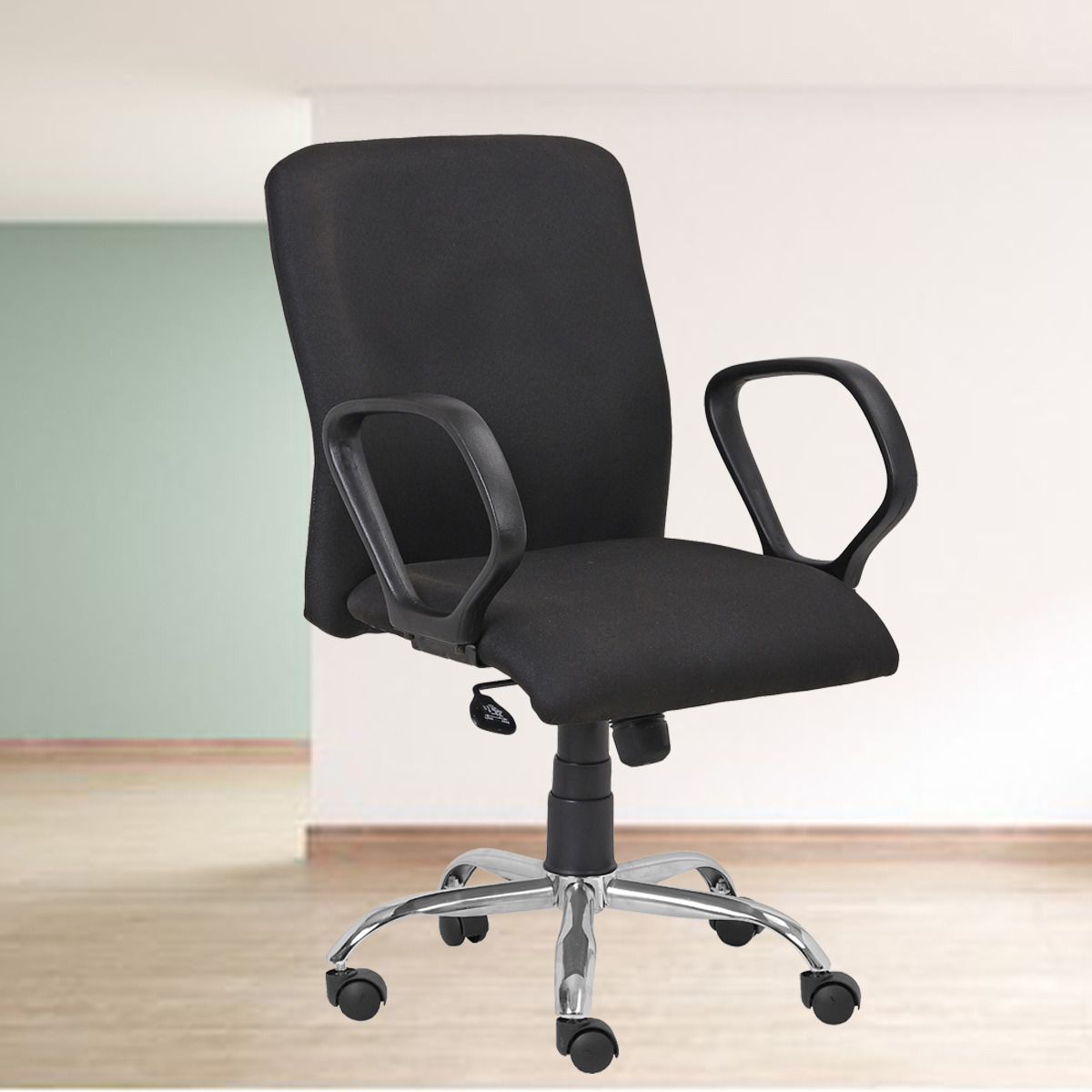 ML-1338 FABRIC VISITOR CHAIR IN BLACK