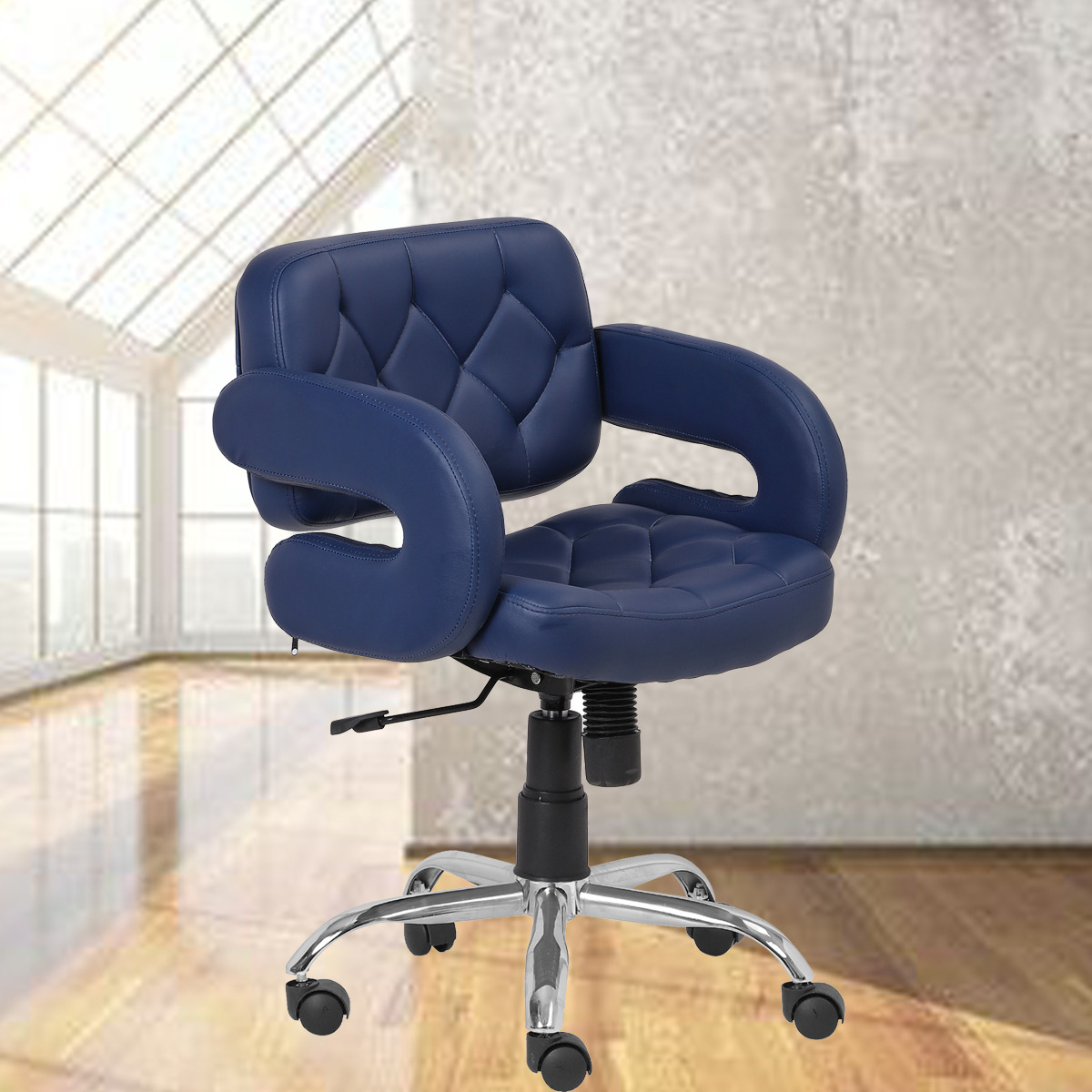 ML-1339-REVOLVING BAR STOOL IN BLUE