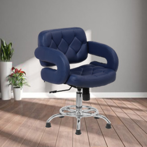 ML-1340-LEATHERETTE BAR STOOL IN BLUE