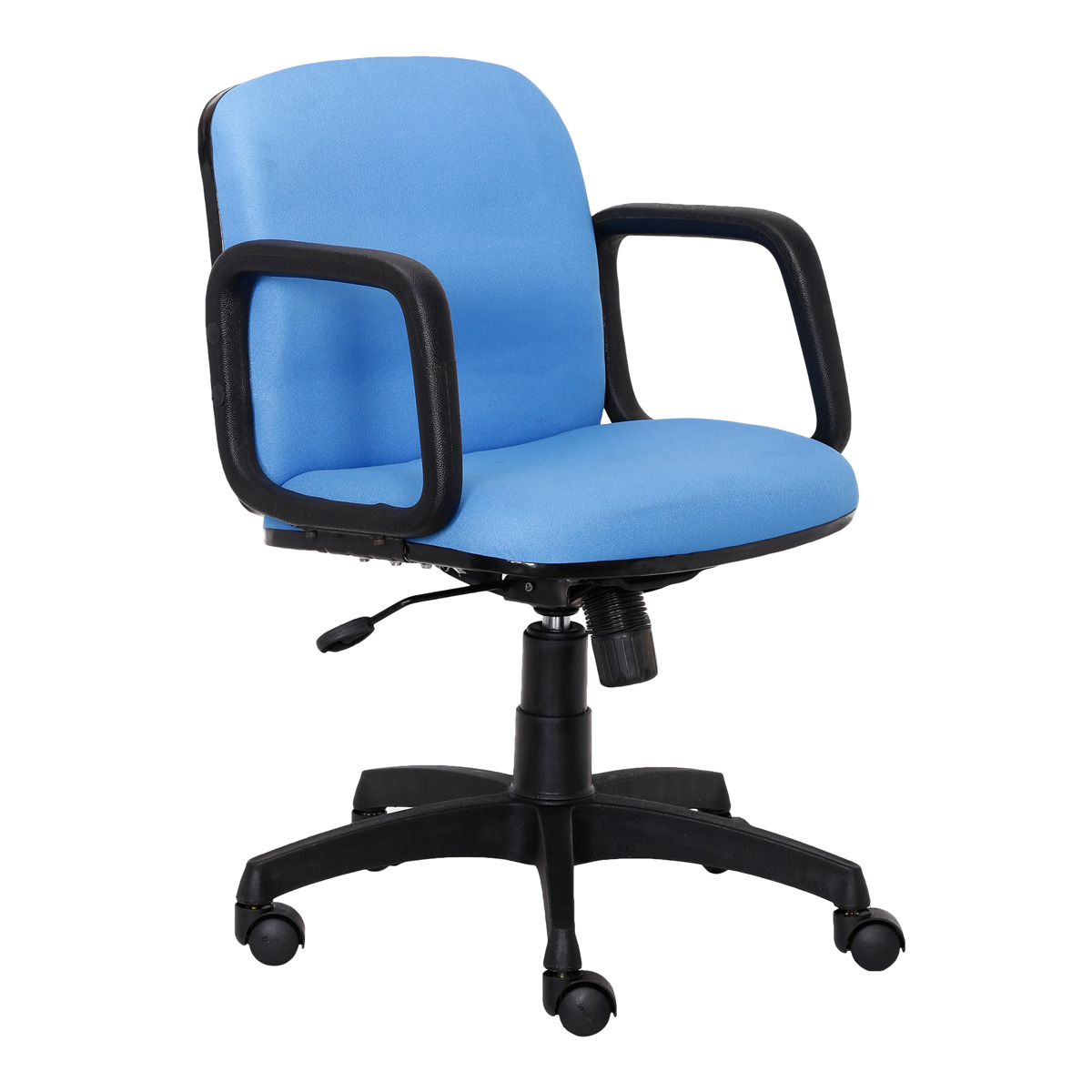 ML-1025-CREPE FABRIC EXECUTIVE CHAIR IN LIGHT BLUE COLOR - Image 7