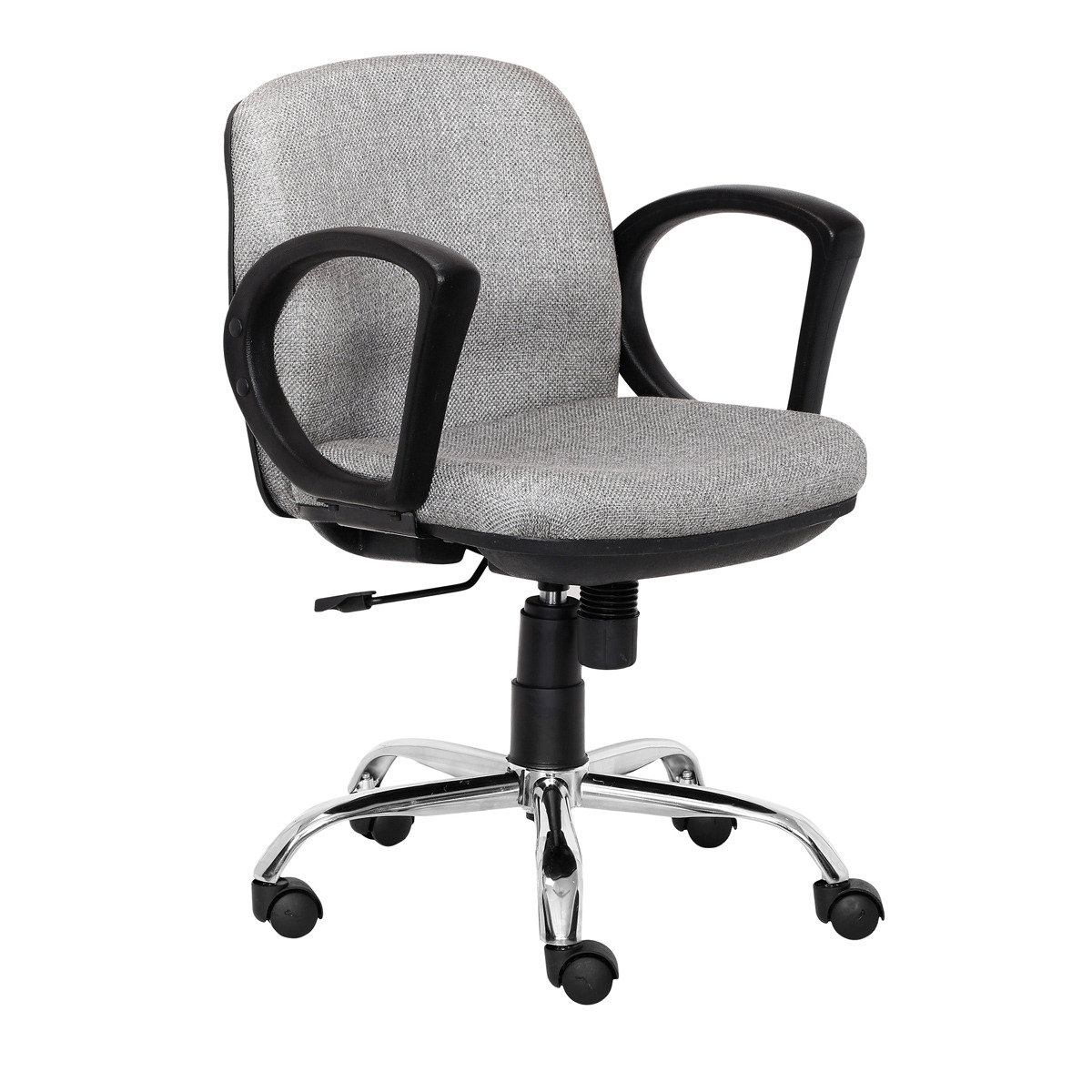 ML-1035-Low Back Padded Visitor Office Chair In Light Gray Color - Image 2