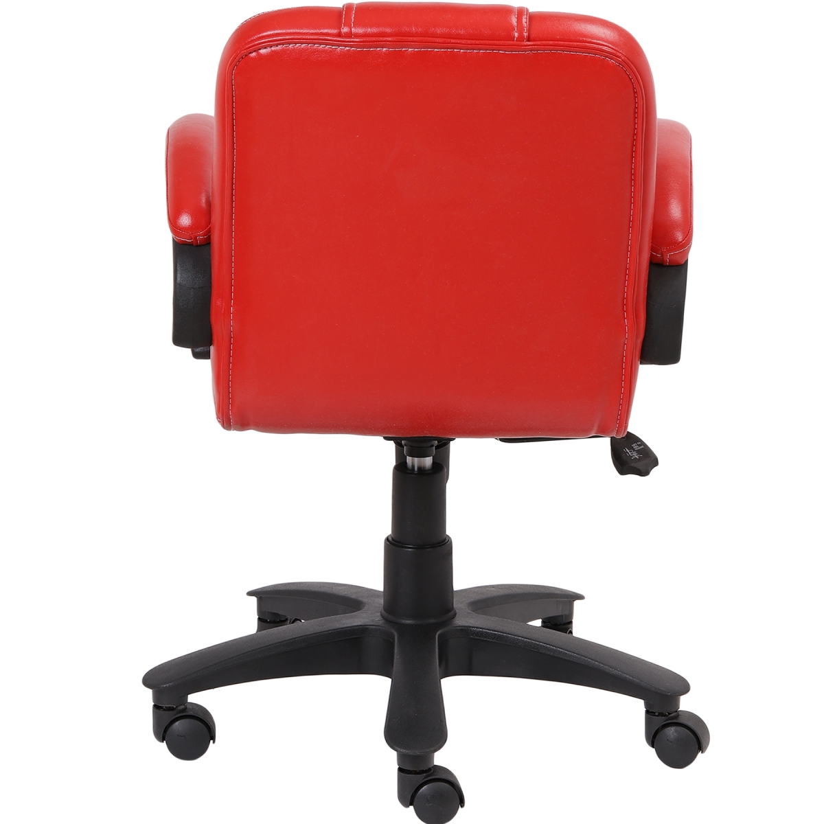 ML-1306-Low Back Leather Office Visitor Chair In Red Color - Image 3