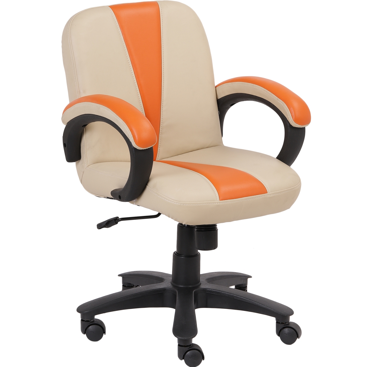 ML-1307-Designer Dual Color Leather Low Back Office Visitor Chair - Image 2