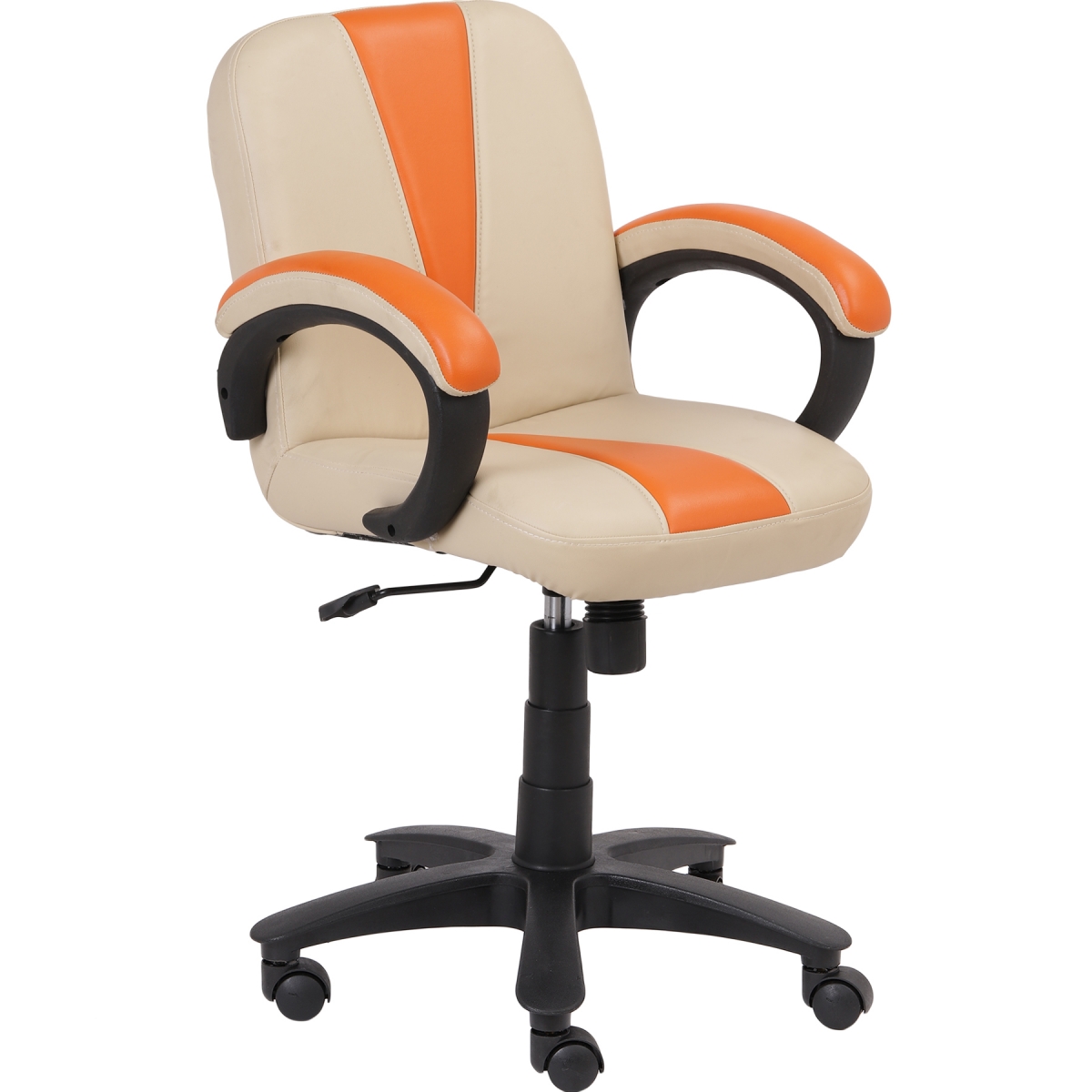 ML-1307-Designer Dual Color Leather Low Back Office Visitor Chair - Image 4